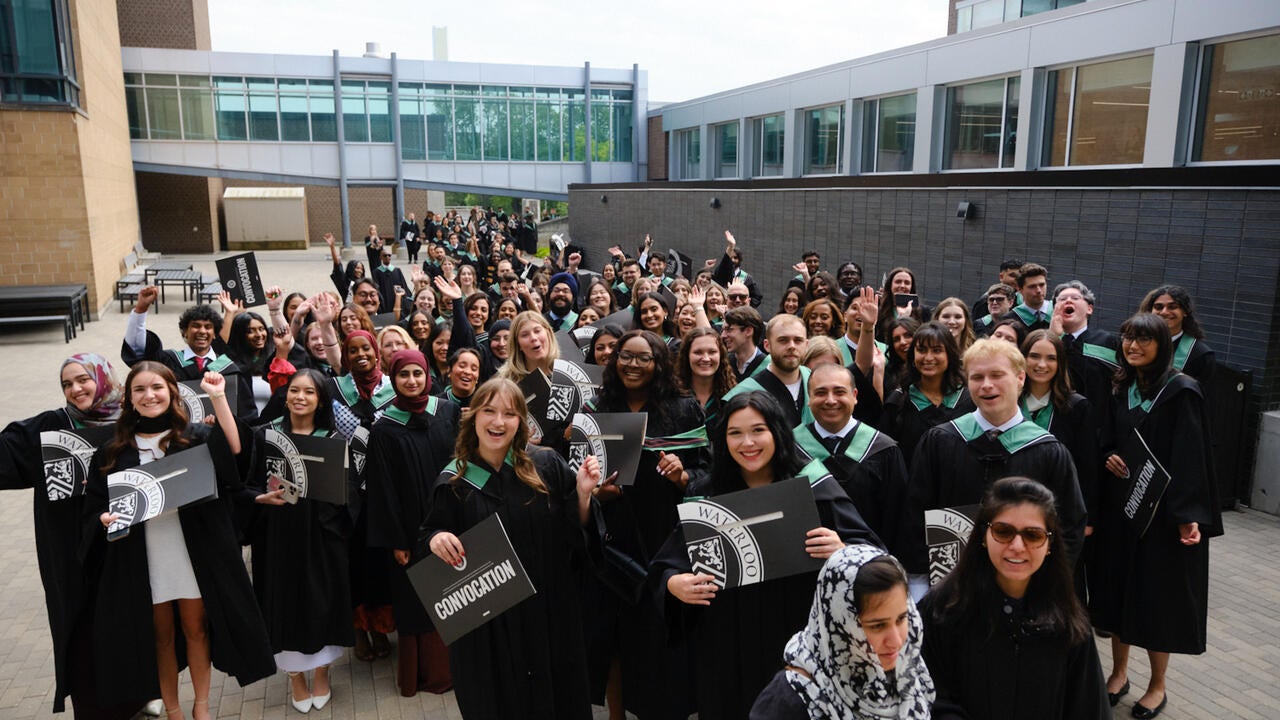 A group of graduating students at convocation