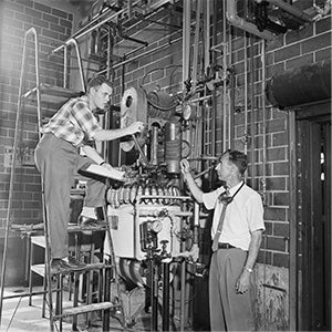 Black and white photo of co-op placement
