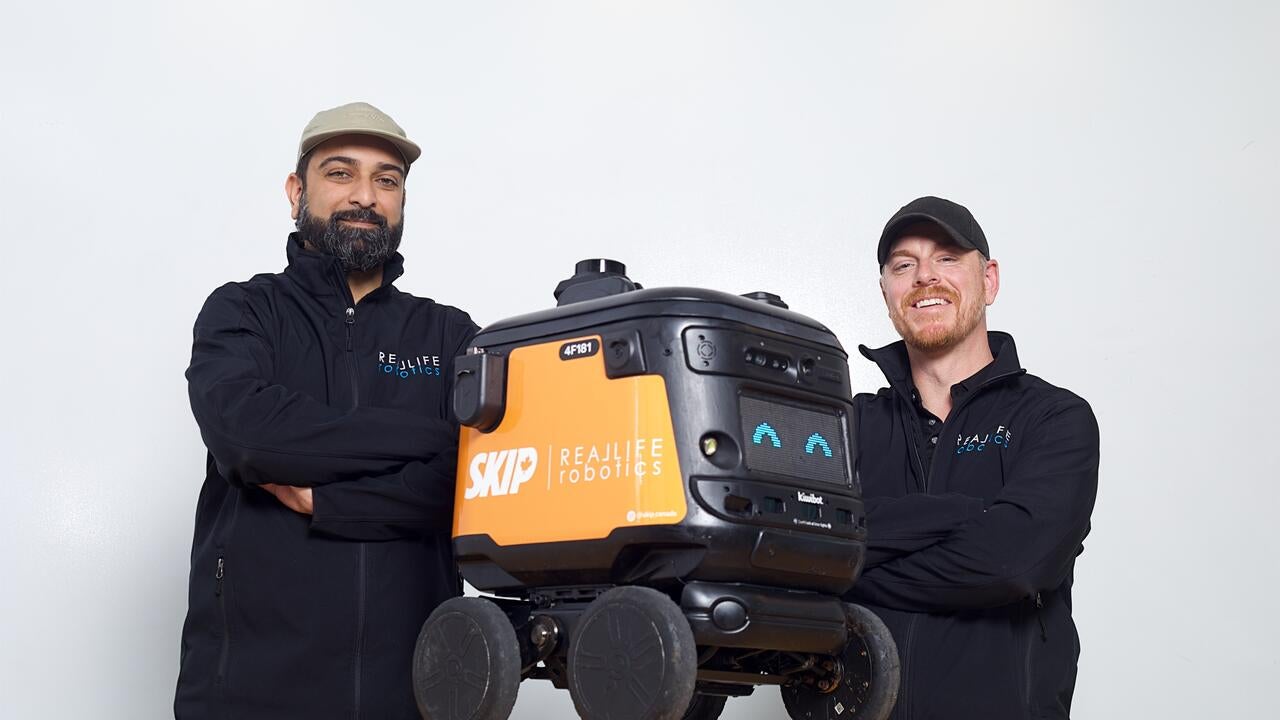Sharif Virani (left), head of growth at Real Life Robotics, and Cameron Waite, CEO of Real Life Robotics. (Company Supplied)