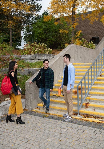 students on campus