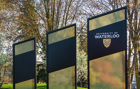 University of Waterloo sign at entrance