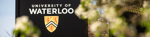 University of Waterloo sign in Spring
