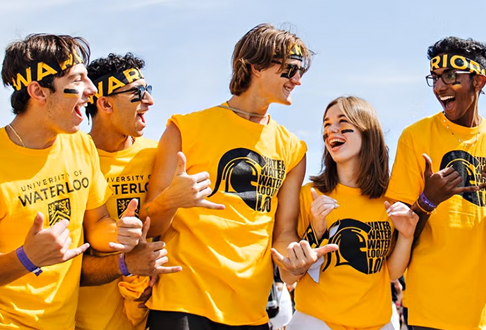 Group of spirited Waterloo students.
